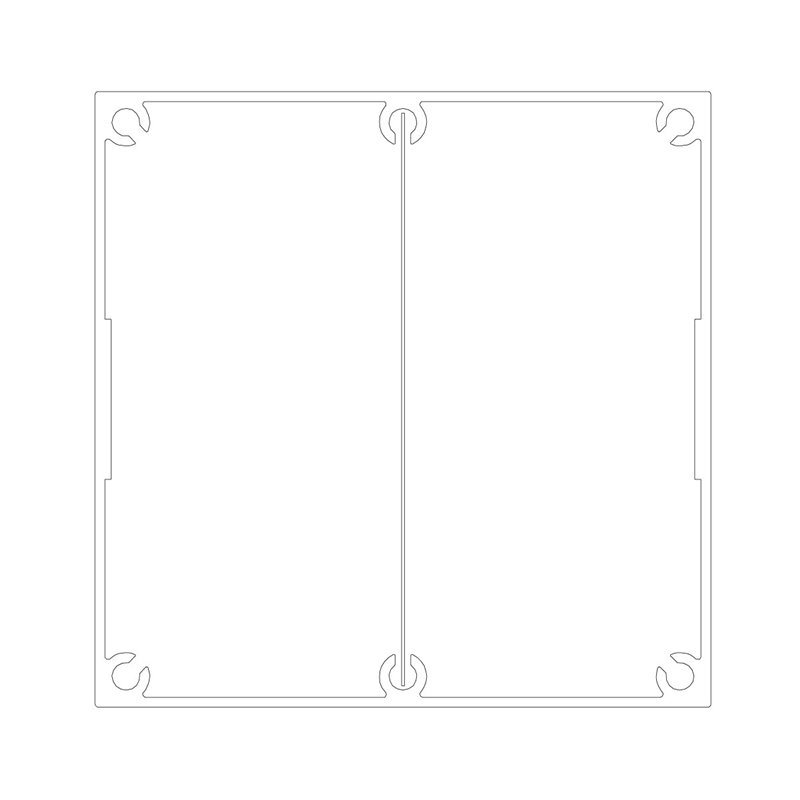 SERVICE POLE 100100 x 3m 2 DIV PEARL WHITE