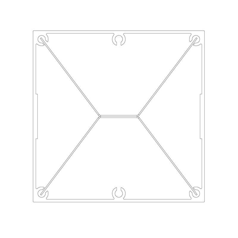 SERVICE POLE 100100 x 3m 4 DIV PEARL WHITE