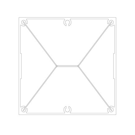 SERVICE POLE 100100 x 4m 4 DIV PEARL WHITE