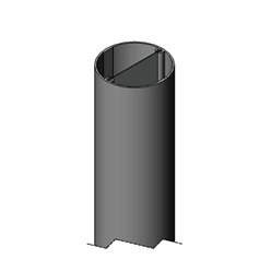 SERVICE POLE 50DIA x 4m 2 DIV ANODISED