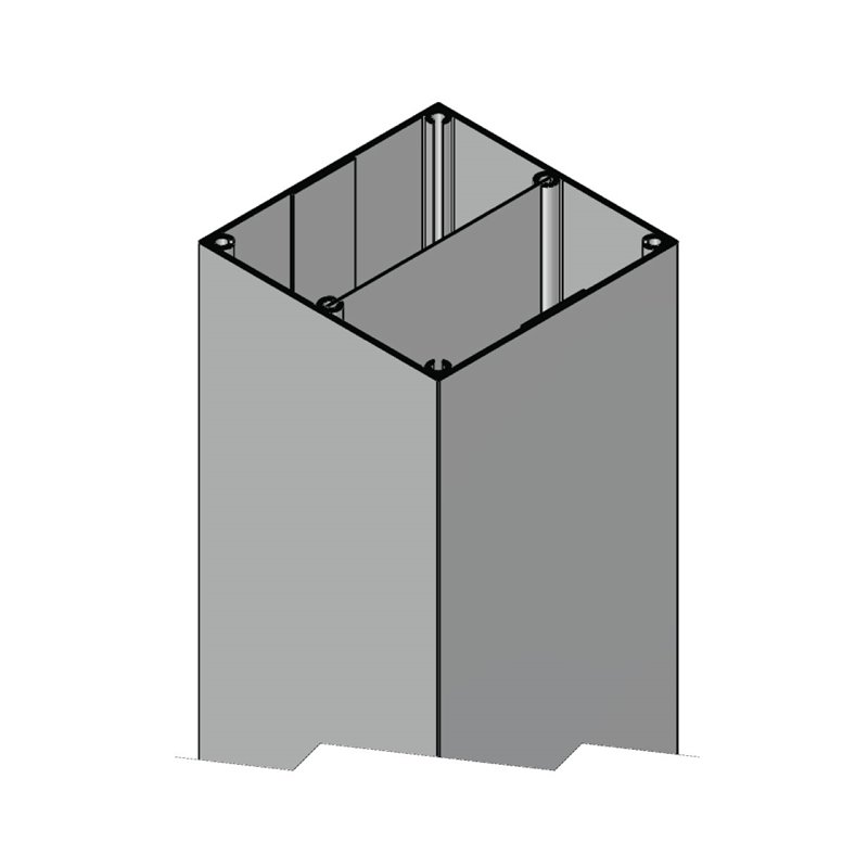 SERVICE POLE 100100 x 6m 1 DIV SATIN BLACK