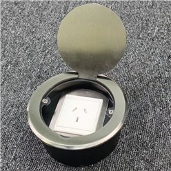 Round Floor Outlet Box 1 45 Series GPO Stainless Steel  Flush 