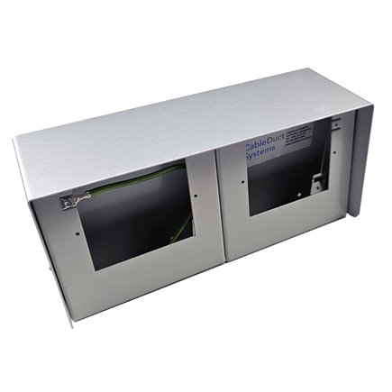 AFB20/2 Above Ground Floor Box Natural Anodised (Back to Back Blank)