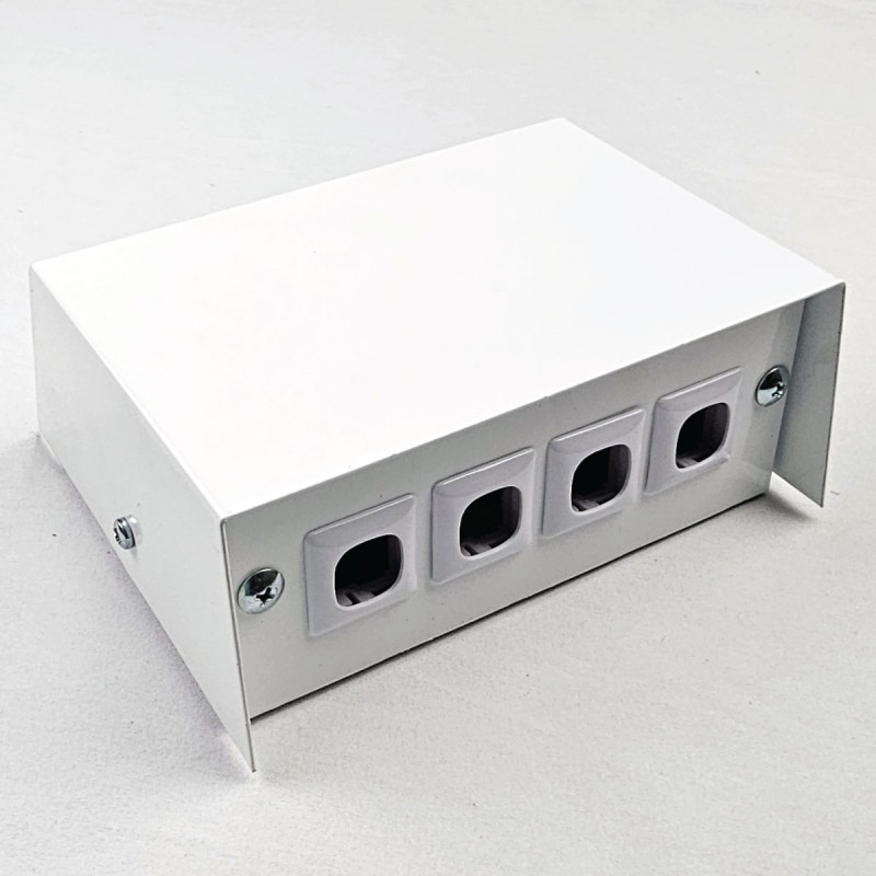 Pedestal Floor Box with 2 Standard Outlet Provisions, Pearl White.