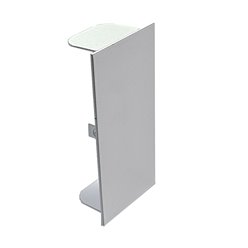 BLANK END TO SUIT 50 X 100 SKIRTING DUCT OYSTER GREY POWDER COAT