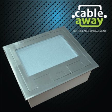 4 Power Stainless Steel Recessed Lid  Floor Outlet Box