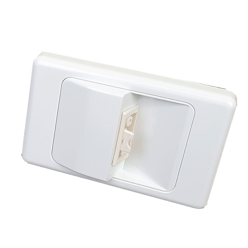 SOFT WIRE STARTER WALL PLATE (STANDARD MOUNTING) WHITE