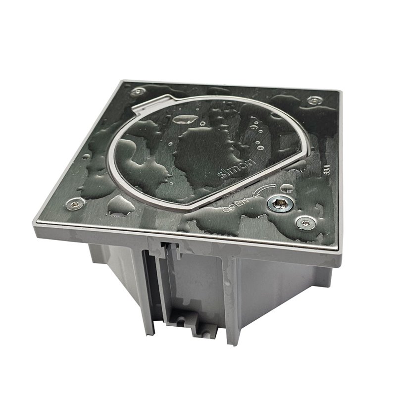 IP Rated Outlet Box Stainless Steel 2 X Single Data Outlet (ALLEN KEY LOCK)