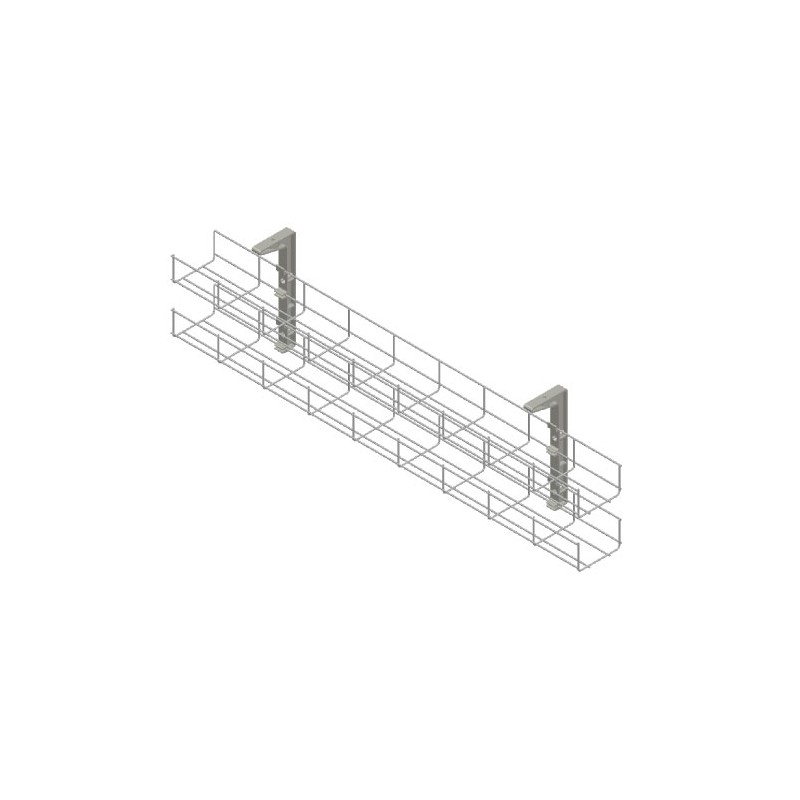 900mm Double Tier Under Desk Cable Basket (white)