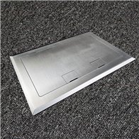 Floor Outlet Box 2 x 10amp Auto Swiched Outlets 3 x Data Provisions 245 Series (Shallow)