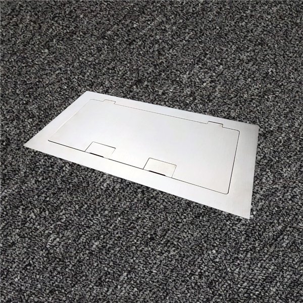 Floor Outlet Box 2 Standard Outlet Provisions Stainless Steel Flush (Square Edge) 245 Series