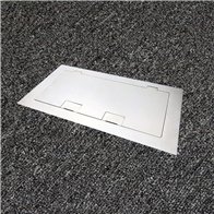 Floor Outlet Box 2 Standard Outlet Provisions Stainless Steel Flush (Square Edge) 245 Series