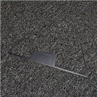 Floor Outlet Box 4 x 10amp Auto Swiched Outlets - Stainless Steel Black Ressessed (19mm) Lid 245 Series (Shallow)