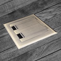 Floor Outlet box 145 series Antique Copper lid 2 x power 3x data