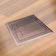Floor Outlet Box 2 Power 3 Data Antique Brass Flush 145 Series