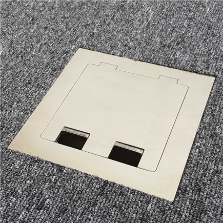Floor Outlet Box 1 Standard GPO Stainless Steel Flush Square Edge  145 Series