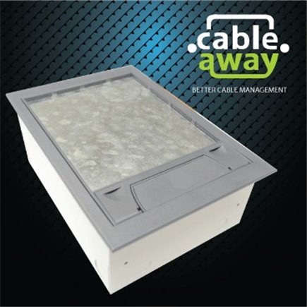 2 Power Standard Outlet Plastic Lid Floor Outlet Box