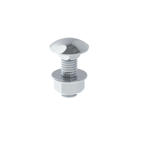 Unex Bolt with Nut DIN 603 M8x25 | Cableaway