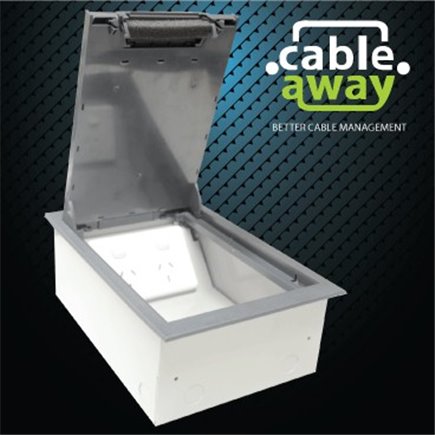 2 Power Standard Outlet Plastic Lid Floor Outlet Box