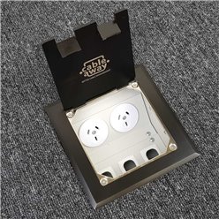 Floor Outlet Box 2 Power Stainless Steel Flush 145 Series