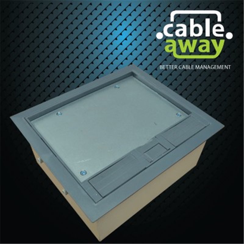 2 Power Plastic Lid Floor Outlet Box