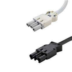 3 Pole Custom made Interconnect Leads Available in Black and White
