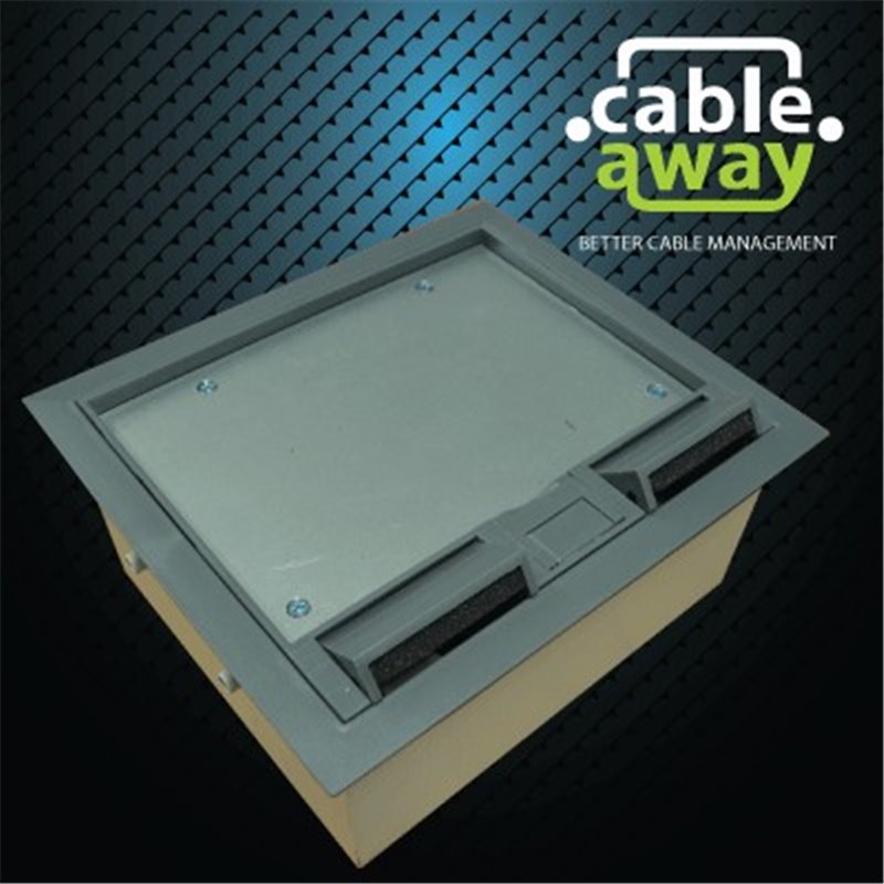 2 Power Plastic Lid Floor Outlet Box
