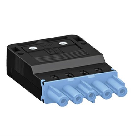 5 Pole Female Lighting Control Installation Coupler (Screwed Terminal)