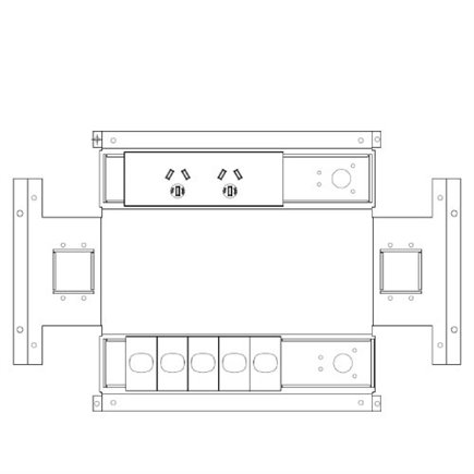 Cardinal Floor Outlet Box 4 power 5 Data