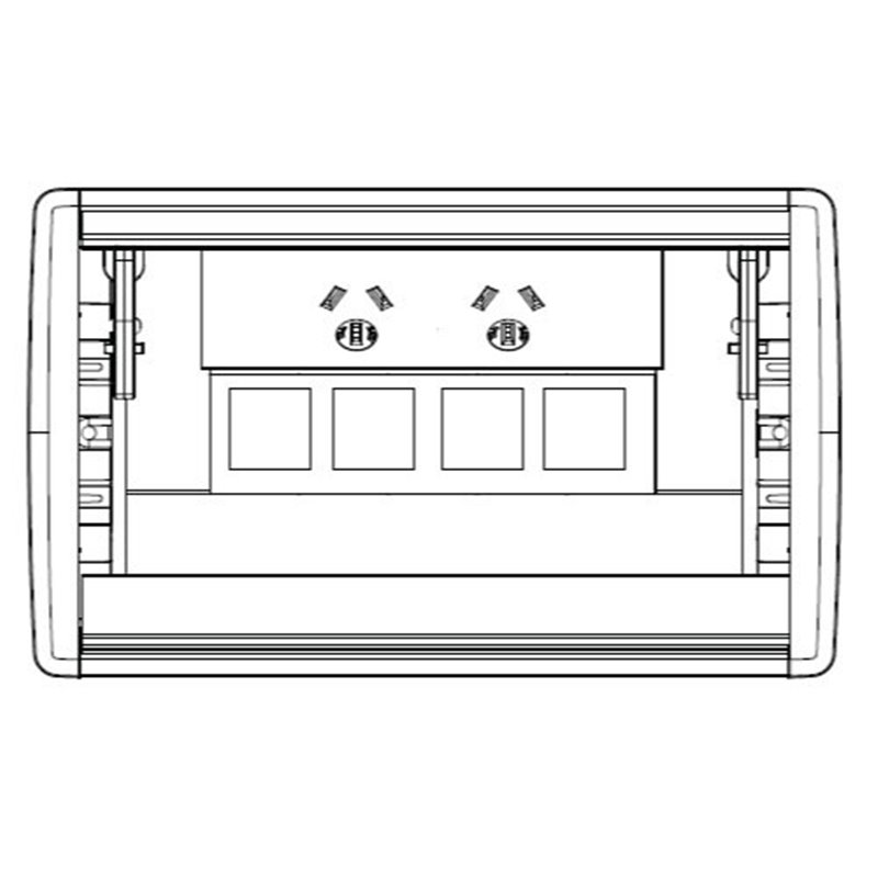 Axxess  In Desk Table Box (Anodised Finish)