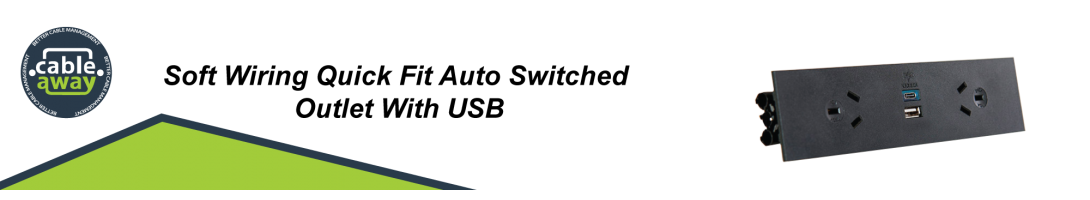 Soft Wiring Quick Fit Auto Switched  Outlet with USB