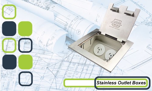 Stainless Steel Flush Lid Floor Outlet Boxes