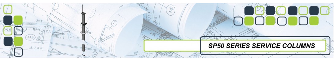 SP50 SERIES ROUNS SERVICE COLUMN NATURAL ANODISED