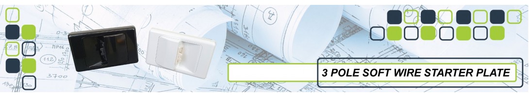 3 POLE SOFT WIRE STARTER PLATE