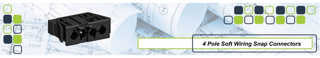 4 Pole Soft Wiring Snap connector (Push in Terminal)