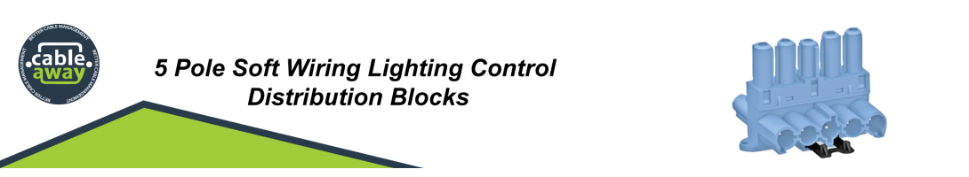 5 Pole Soft Wiring Lighting Control Distribution Blocks