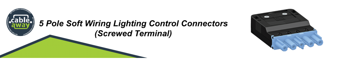5 Pole Soft Wiring Lighting Control Connectors (Screwed Terminal)