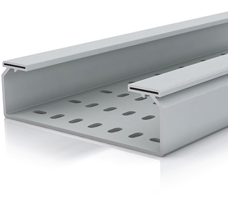 Unex perforated thermoplastic cable tray with covers